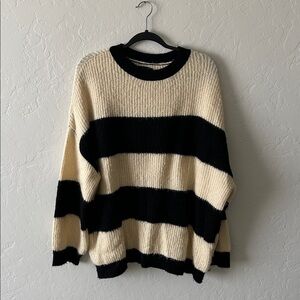 ASOS Curve Black and Cream Knit Sweater